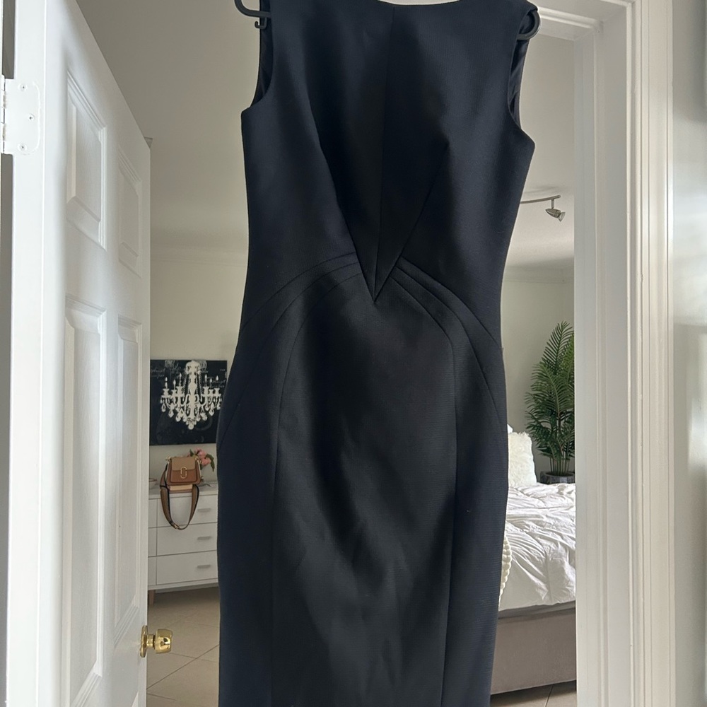 Reiss Black Midi Dress